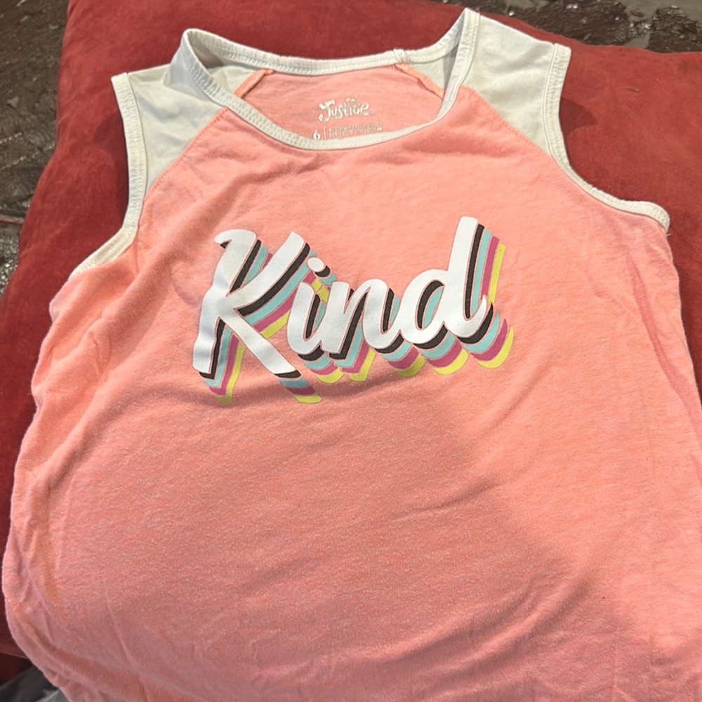Girls' Pink Sleeveless Top - Kind Design